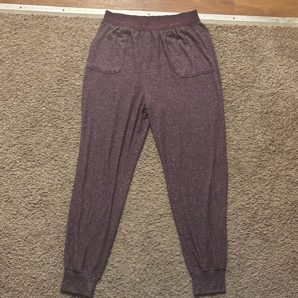 Victoria’s secret PINK NWT Woman’s Md Purple Joggers Lounge Pants - Picture 6 of 10